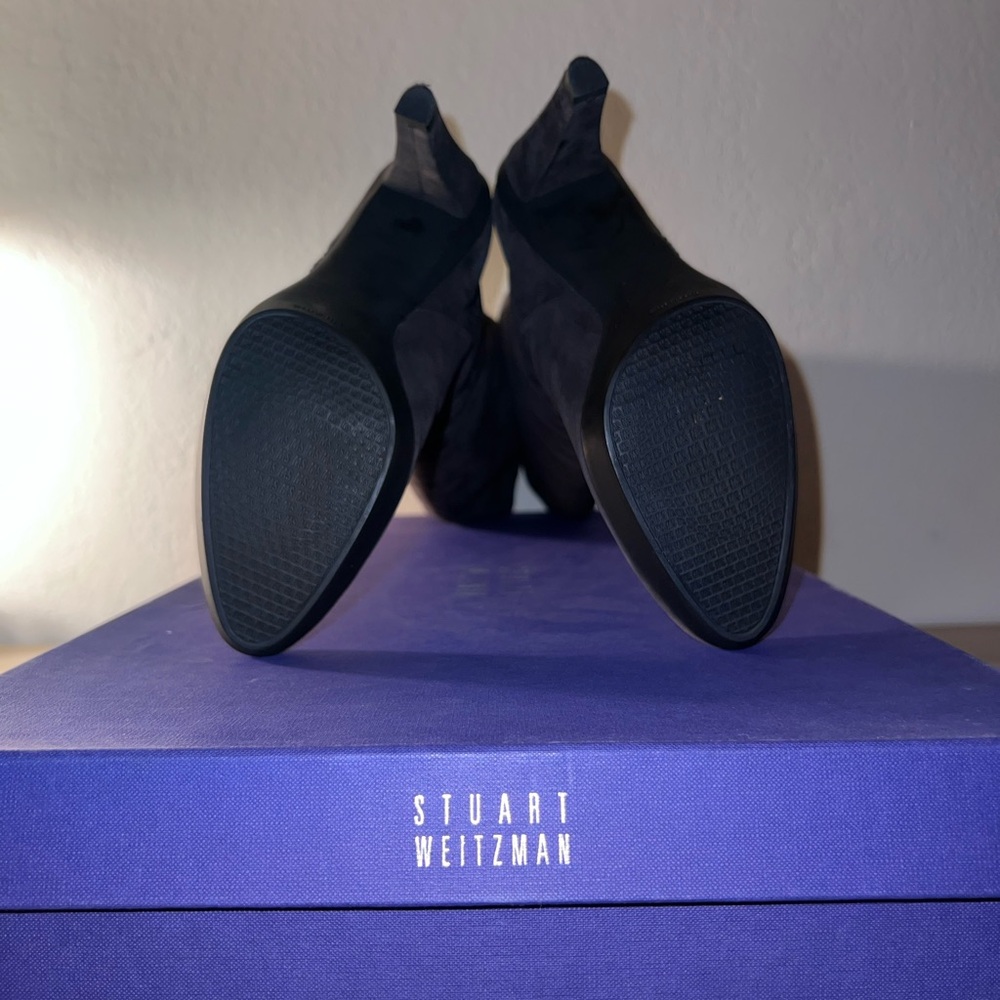 Stuart Weitzman Dark Gray Platform Boots - image 8